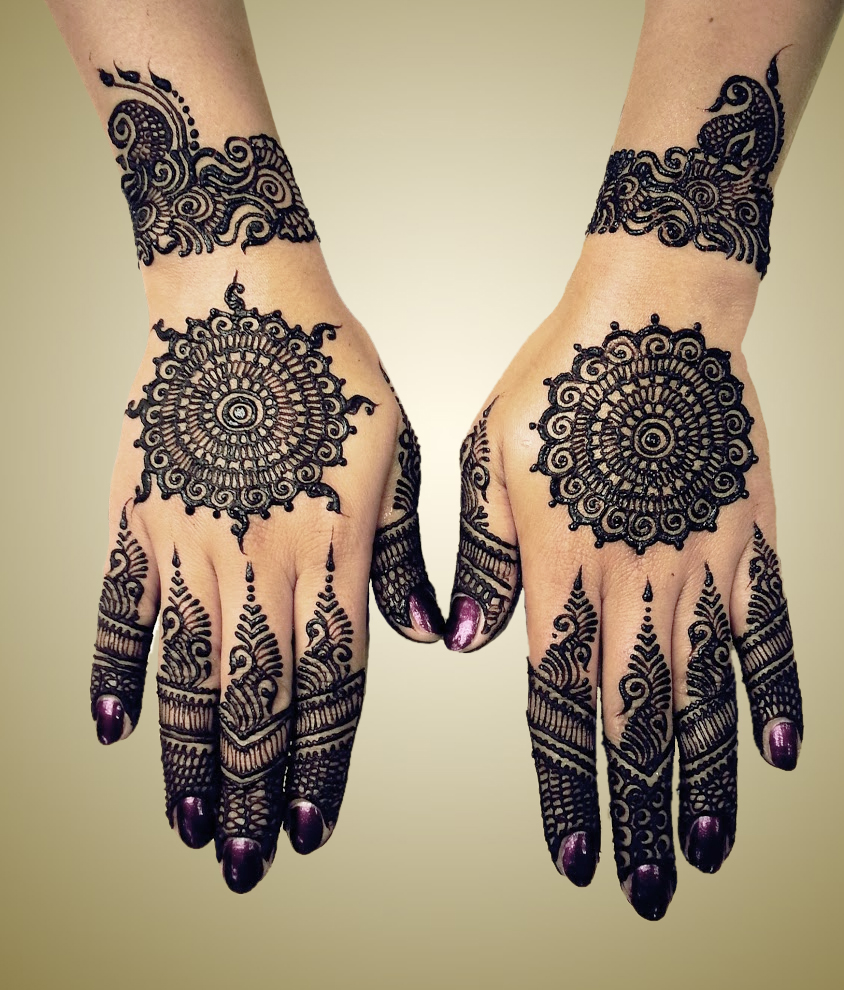 Black Mehndi Designs 16