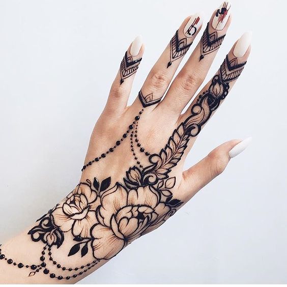 Black Mehndi Designs 7