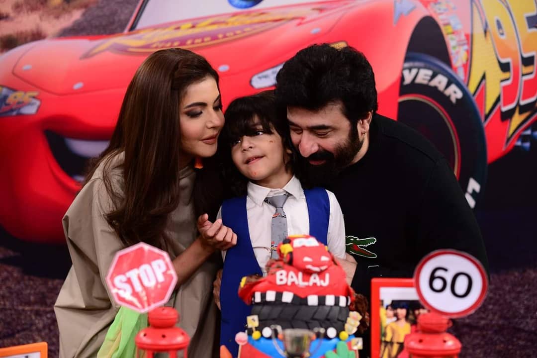 Nida Yasir Nawaz Celebrated Their Son Balaaj Birthday 7