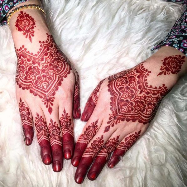 Red Mehndi Designs 10