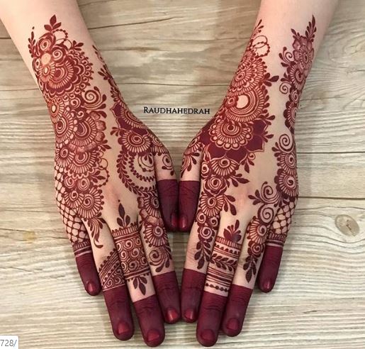 Red Mehndi Designs 4