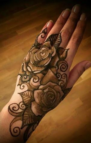 Rosette And Filigree Mehndi Designs 6