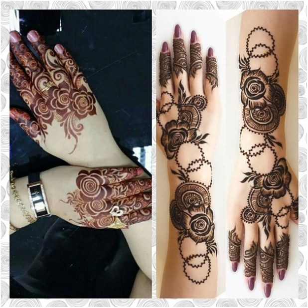 Rosette And Filigree Mehndi Designs 9