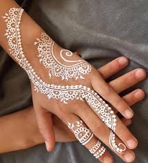 White Mehndi Designs 5