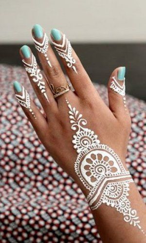 White Mehndi Designs 7