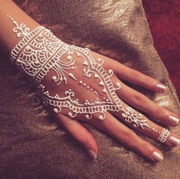 White Mehndi Designs 8