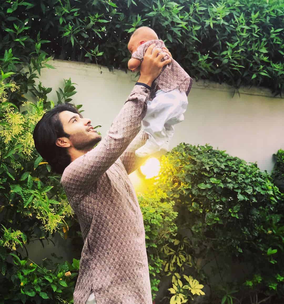 Beautiful Clicks of Feroze Khan with his Wife and Son