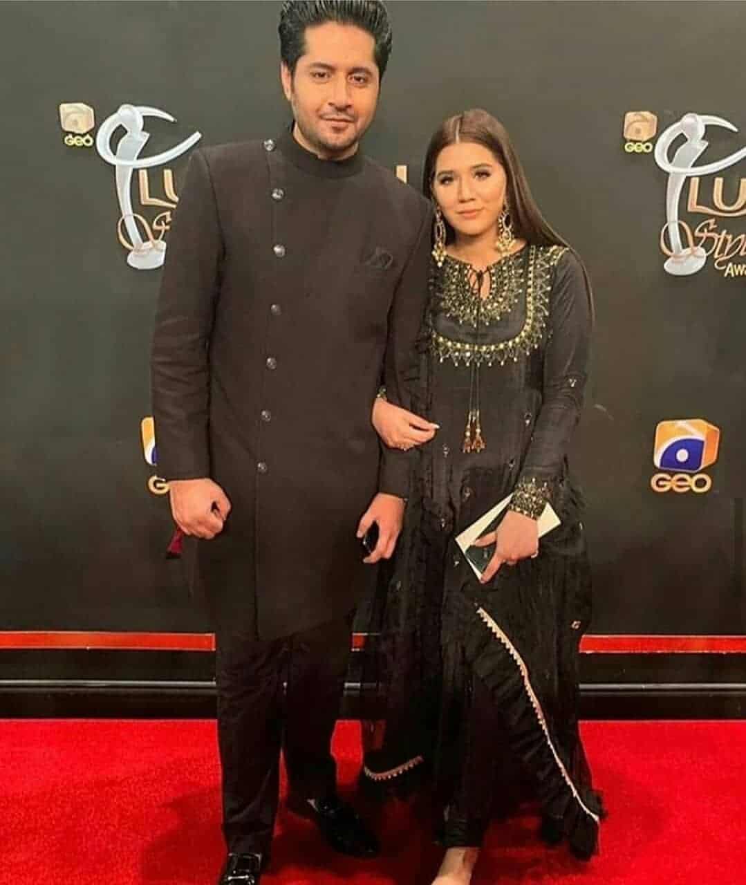 Actor Imran Ashraf with his wife Kiran at Lux Style Awards 2019