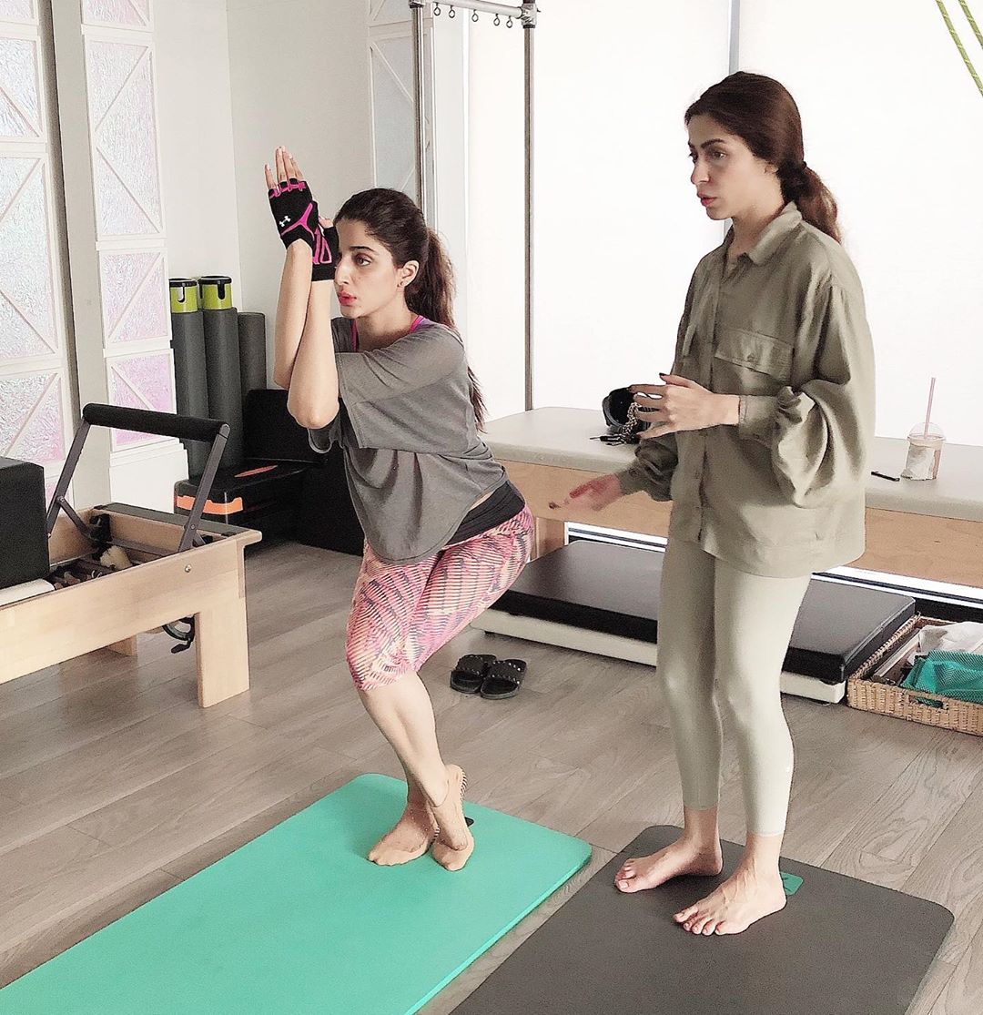 Pictures of Actress Mawra Hocane Workout in Gym