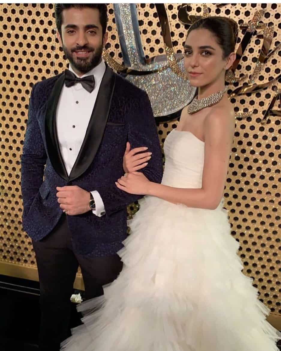 Actors Maya Ali and Sheheryar Munawar at Lux Style Awards 2019