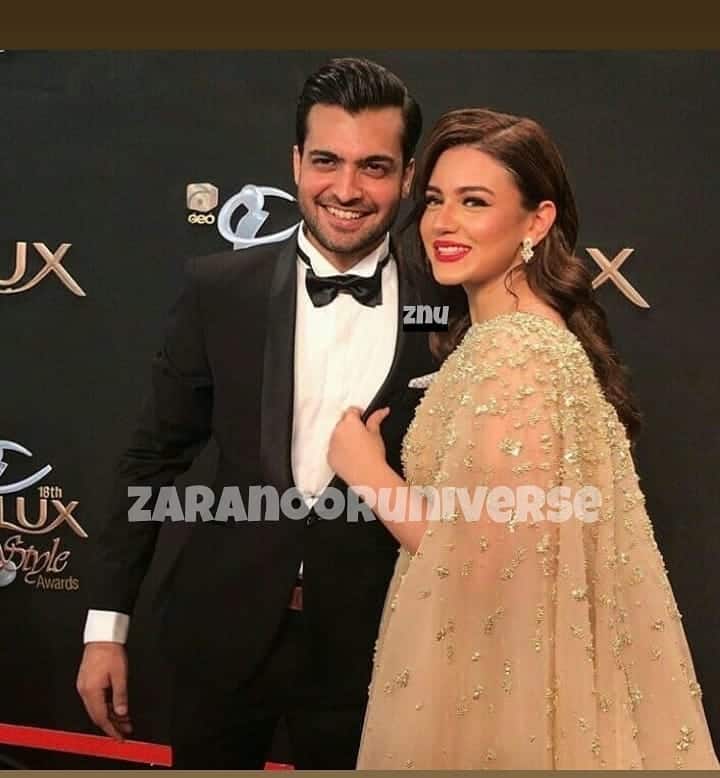 Zara Noor Abbas and Asad Siddique at Lux Style Awards 2019