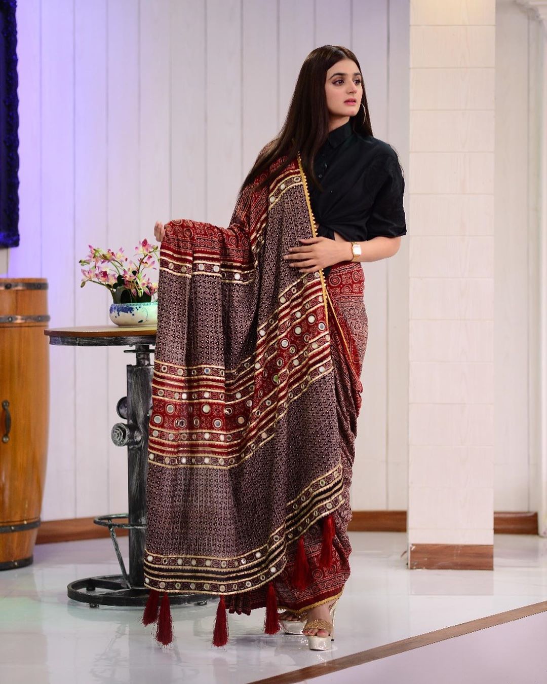 Hira Mani in saree 6