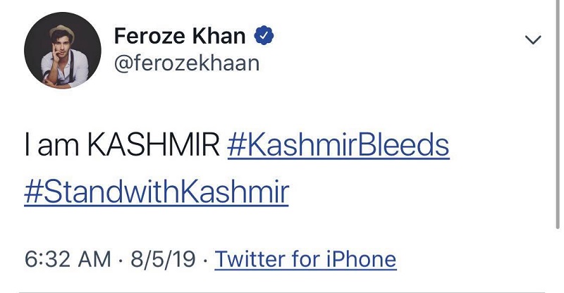 feroze khan tweet