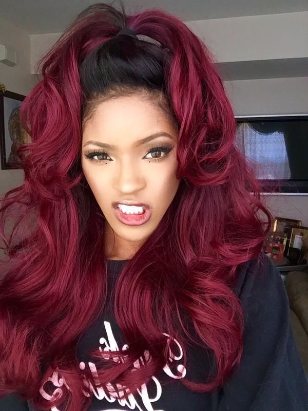 Dark Burgundy Hair Color Styles 4