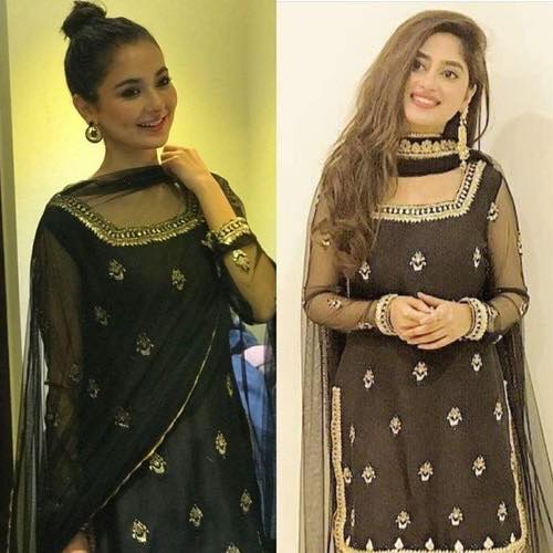 black and gold dress pakistani