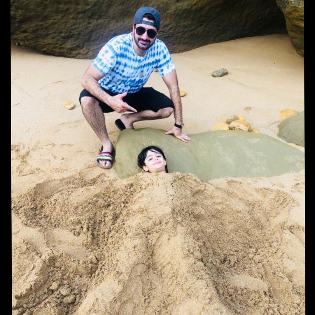 Syed Jibran Enjoying with Family at French Beach Karachi