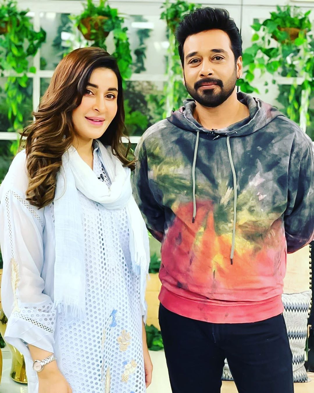 Beautiful Shaista Lodhi with her Son Shahfay in Faysal Qureshi Morning Show