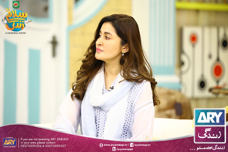 Beautiful Shaista Lodhi with her Son Shahfay in Faysal Qureshi Morning Show