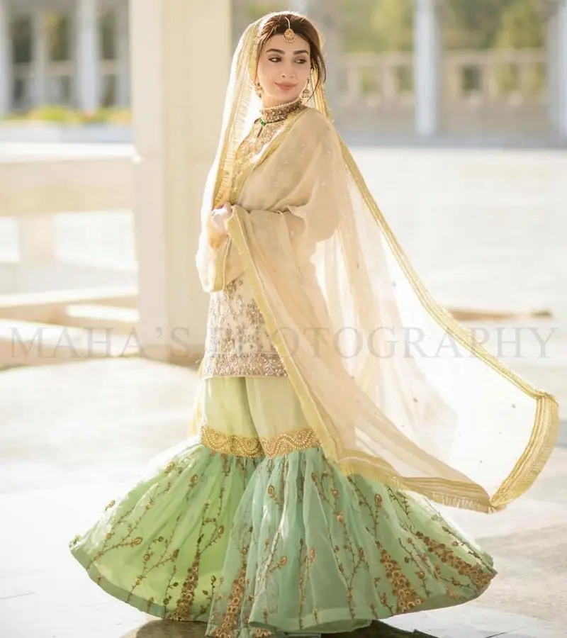 white and gold nikkah dress