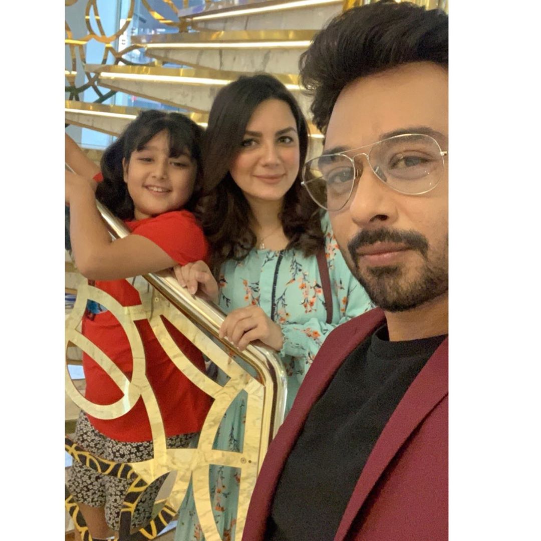 Beautiful Clicks of Faisal Qureshi With Wife & Daughter from Dubai