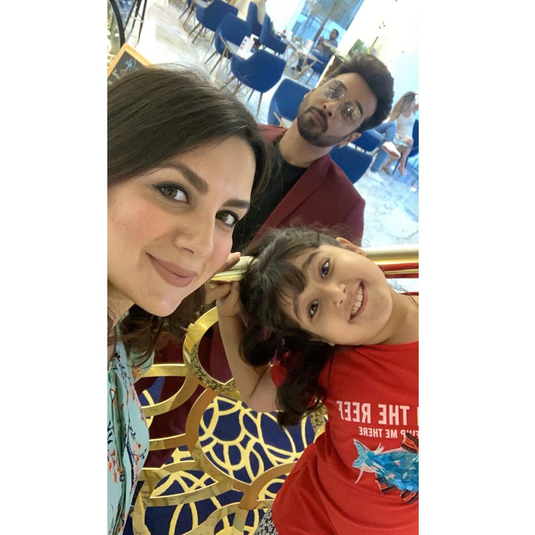 Beautiful Clicks of Faisal Qureshi With Wife & Daughter from Dubai