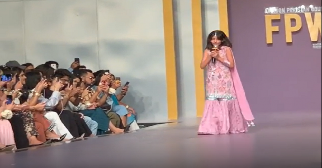 Young singing sensation Hadia Hashmi steals the limelight walking the ramp at FPWF'19
