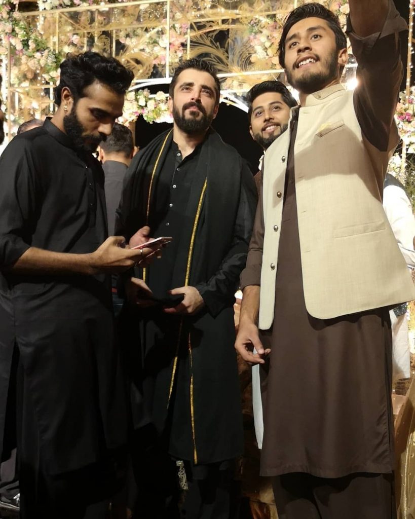 Hamza Ali Abbasi, Naimal Khawar look absolutely gorgeous attending wedding together