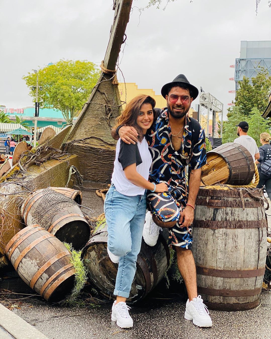 Latest Clicks of Couple Actors Iqra Aziz and Yasir Hussain in Miami USA