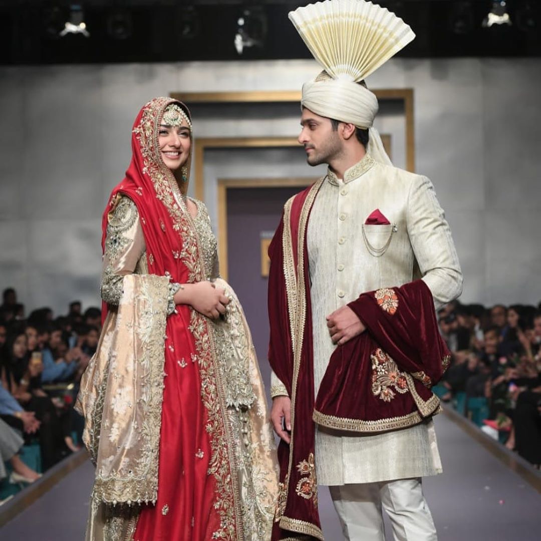 Sarah Khan and Wahaj Ali Walked at Ramp for Deepak Perwani at FPW19