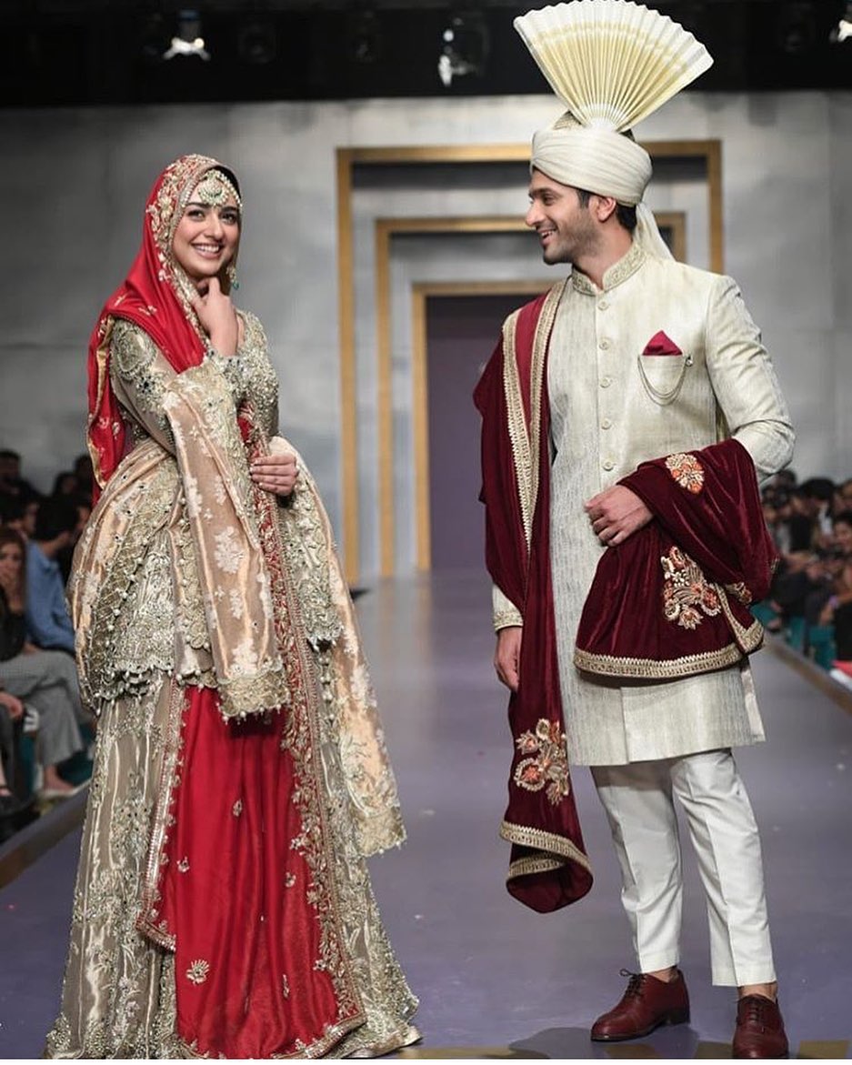 Sarah Khan and Wahaj Ali Walked at Ramp for Deepak Perwani at FPW19