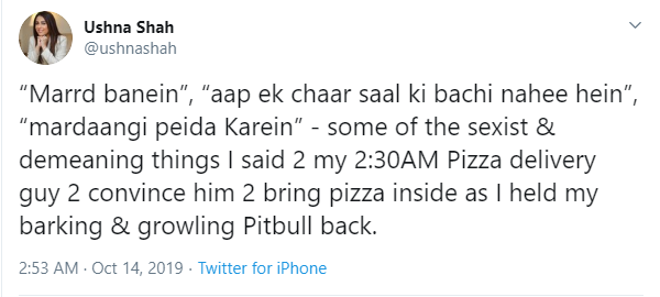 Ushna Shah receives criticism for calling out a pizza delivery guy's masculinity