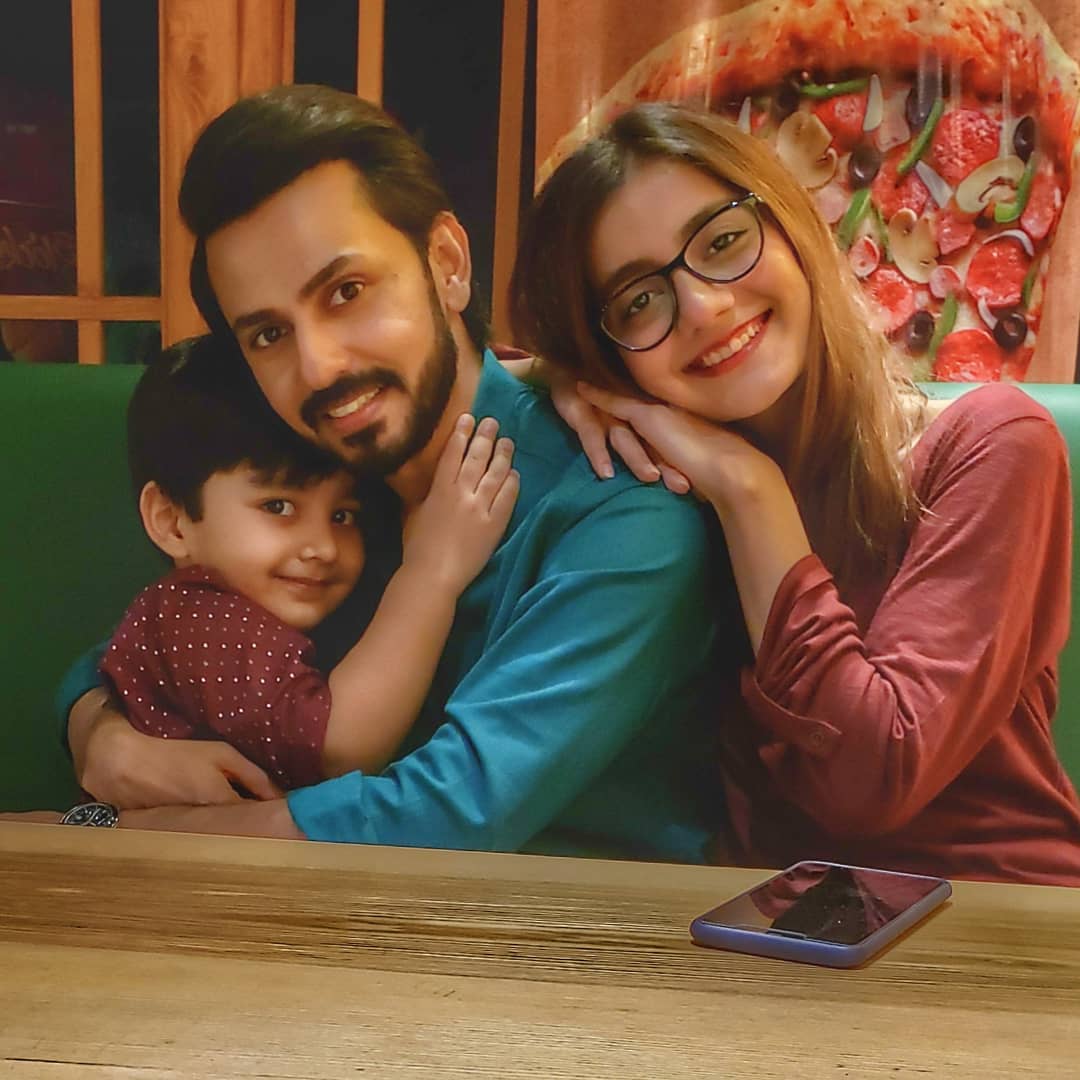 Latest Clicks of Actors Bilal Qureshi with his Wife Uroosa Qureshi and Son