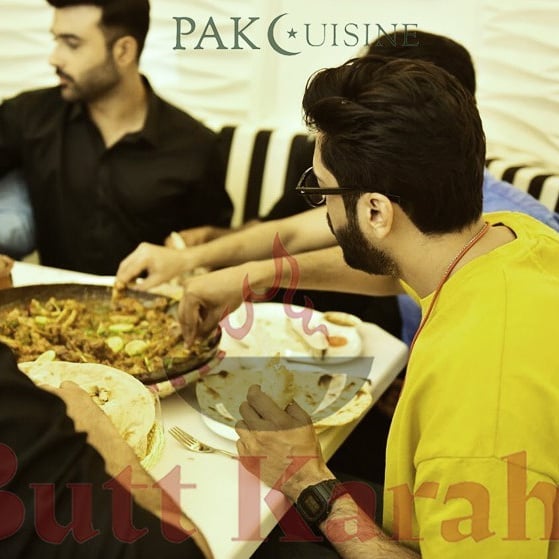 Actor Fahad Mustafa Having Dinner at Iqrar ul Hassan Restaurant in Karachi