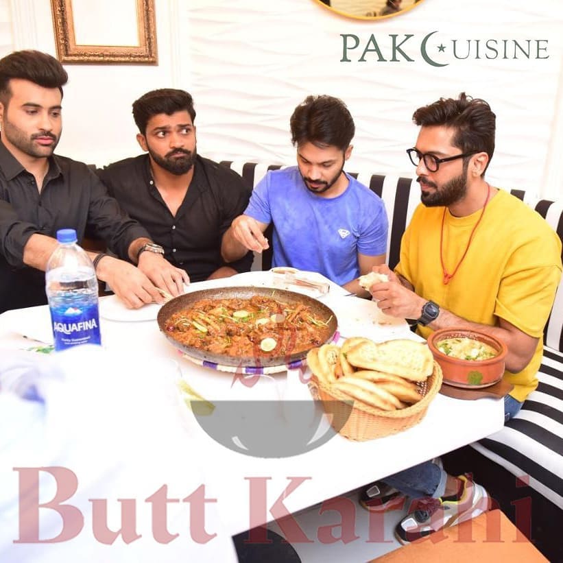 Actor Fahad Mustafa Having Dinner at Iqrar ul Hassan Restaurant in Karachi