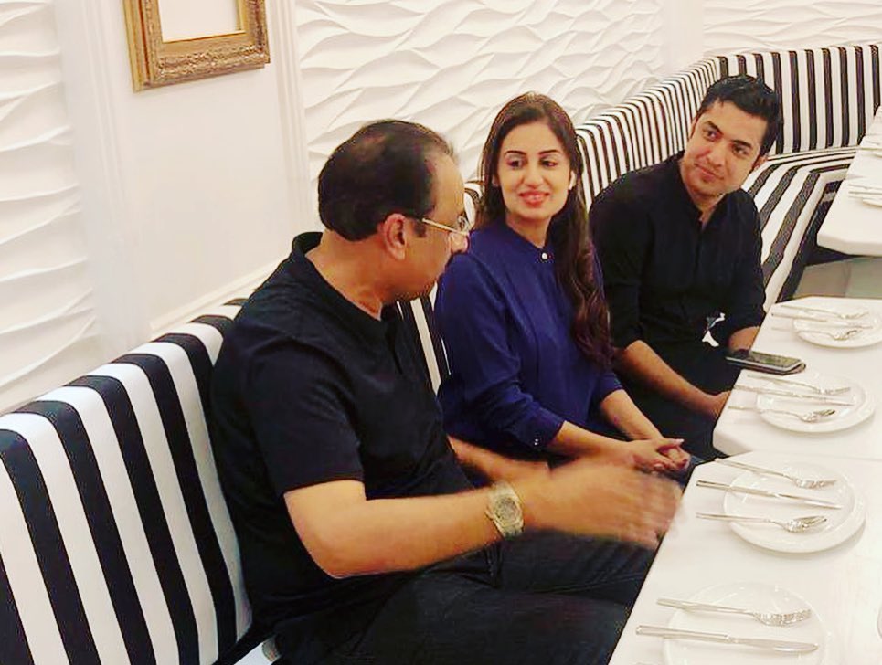 Actor Fahad Mustafa Having Dinner at Iqrar ul Hassan Restaurant in Karachi