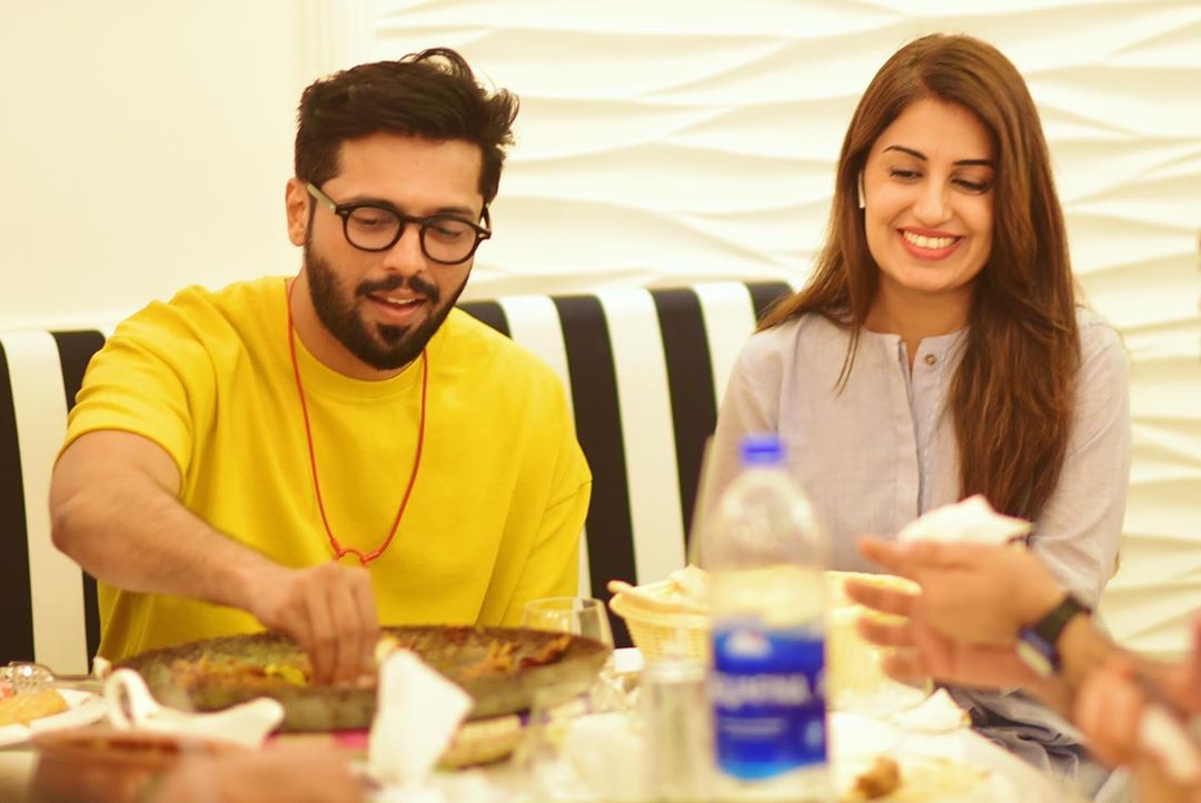 Actor Fahad Mustafa Having Dinner at Iqrar ul Hassan Restaurant in Karachi