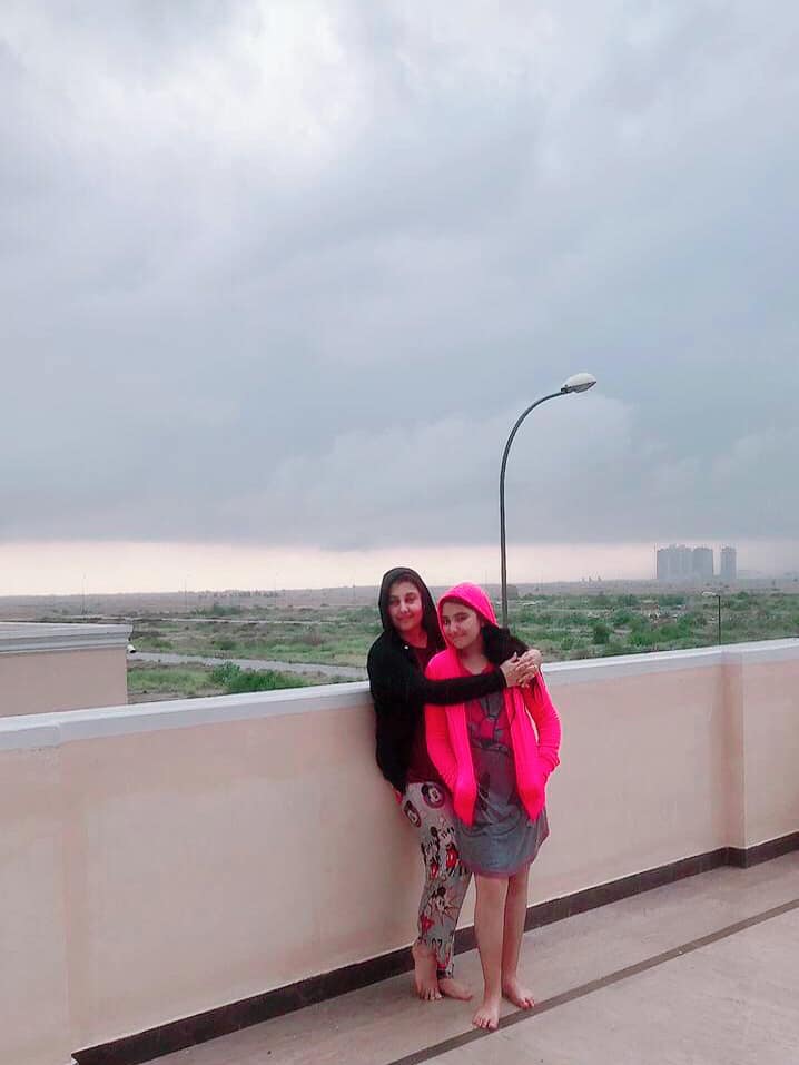 Actors Javeria and Saud Enjoying Rain at their Home in Karachi