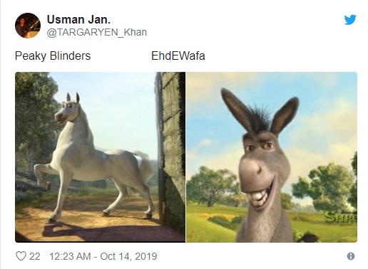 Twitter is having a field day trolling Ehd E Wafa for blatantly copying scene from Peaky Blinders