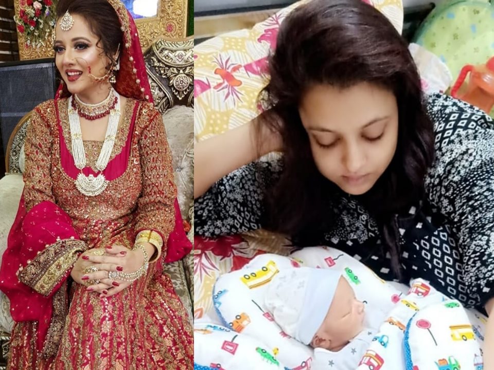 Actress Mizna Waqas From Drama Suno Chanda Blessed with a Baby Boy