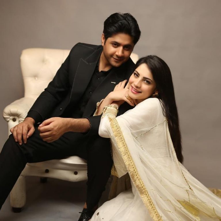 Beautiful Clicks Of Imran Ashraf And Neelum Muneer On The Set Of Their ...