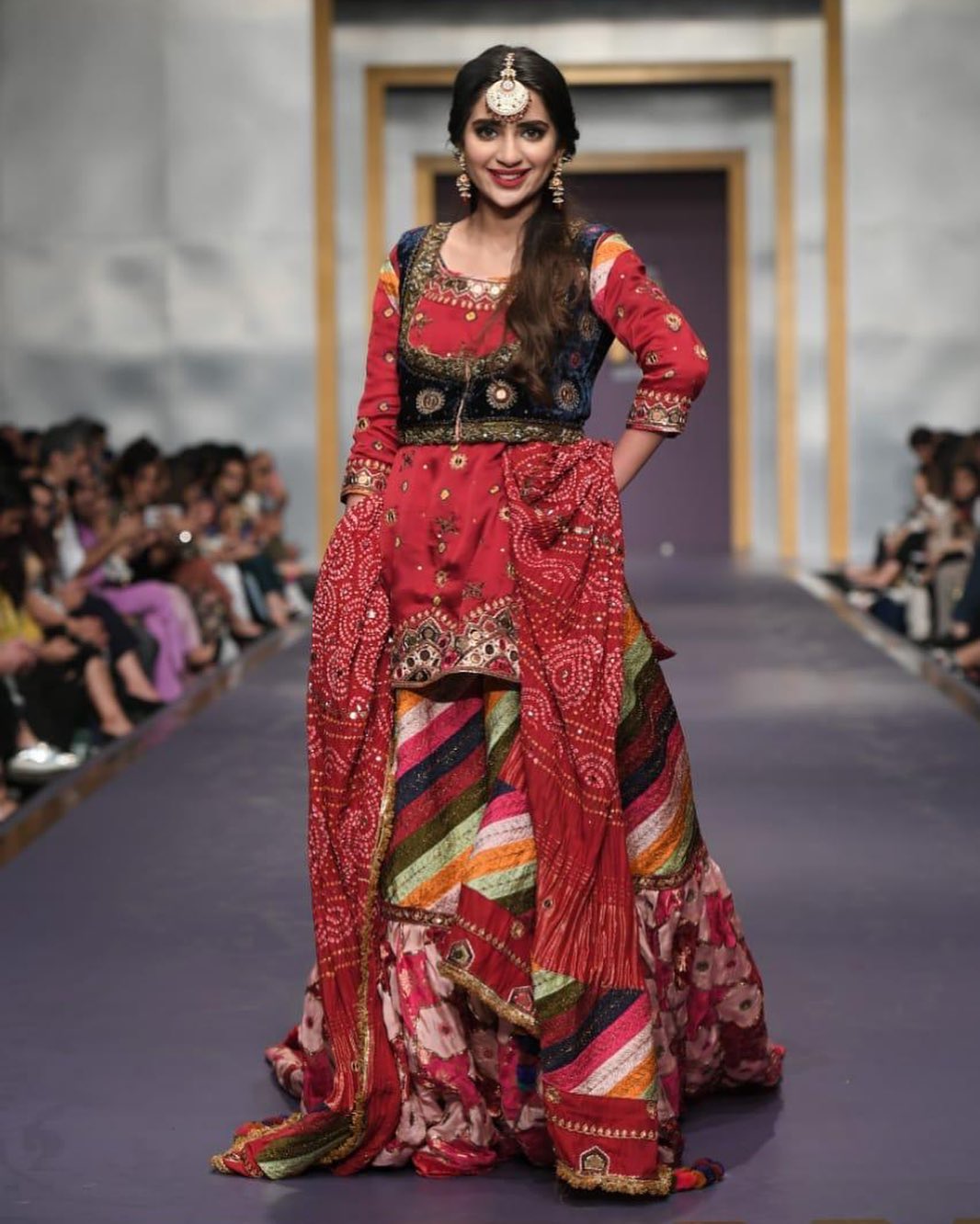 Beautiful Saboor Aly Walked on Ramp at Fashion Pakistan Week-Winter Festive ’19