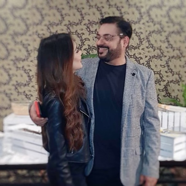 Latest Clicks of Aamir Liaquat with Syeda Tuba Aamir