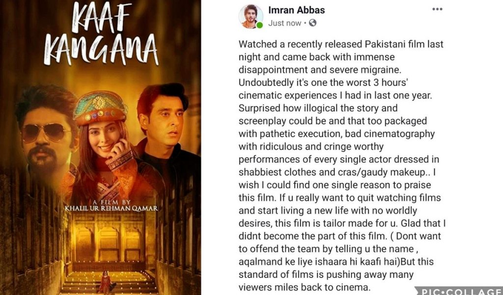 Did Imran Abbas Indirectly Call The Movie Kaaf Kangana Illogical?