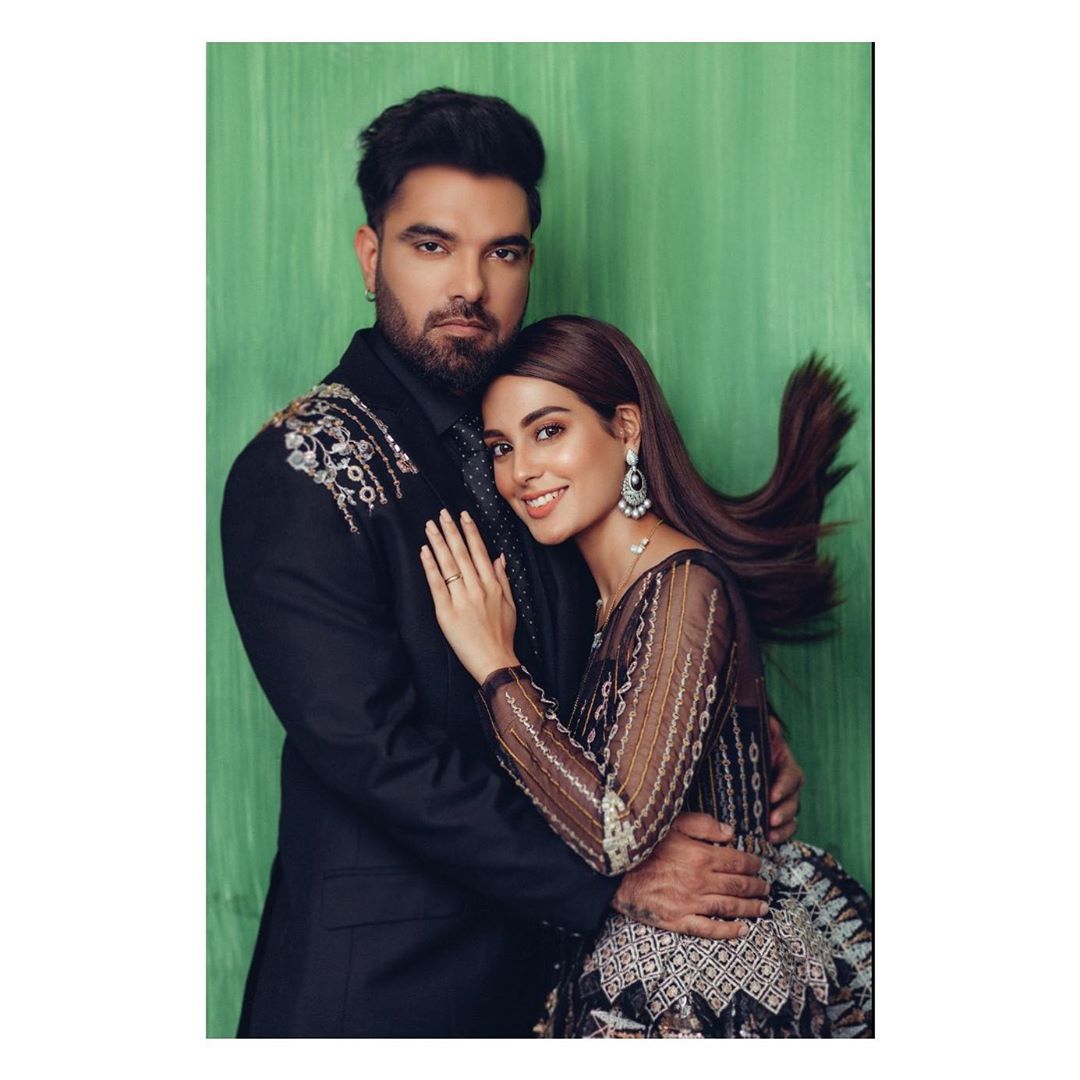 Latest Beautiful Photo Shoot of Romantic Couple Iqra Aziz and Yasir Hussain