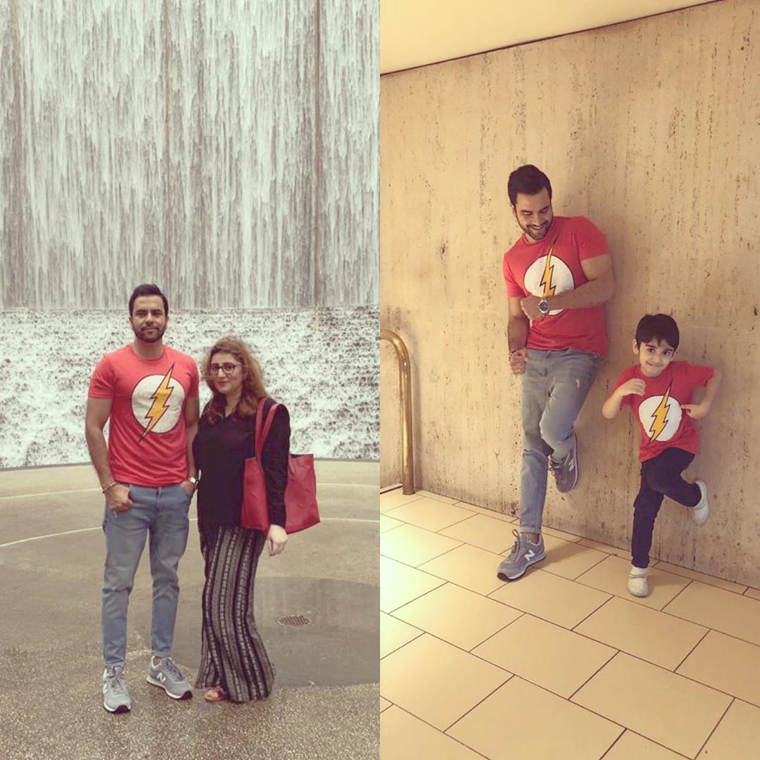Latest Clicks of Junaid Khan with his Wife and Sons