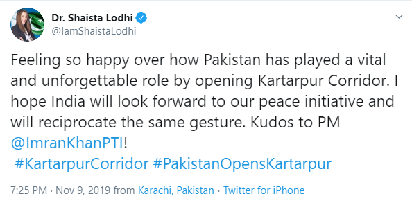 Celebrities congratulate PM Imran Khan on opening of Kartarpur Corridor