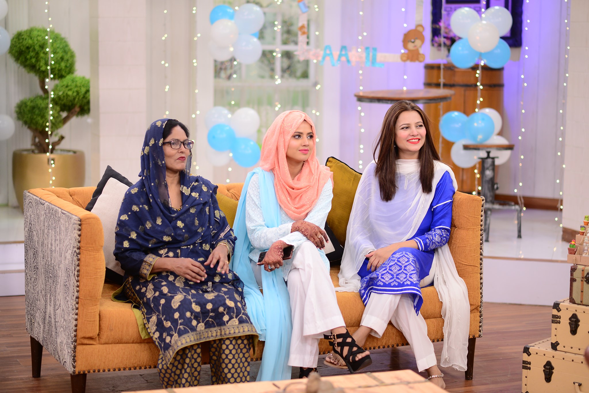 Suno Chanda Fame Mizna Waqas Baby Boy Celebration in Nida Yasir Morning Show