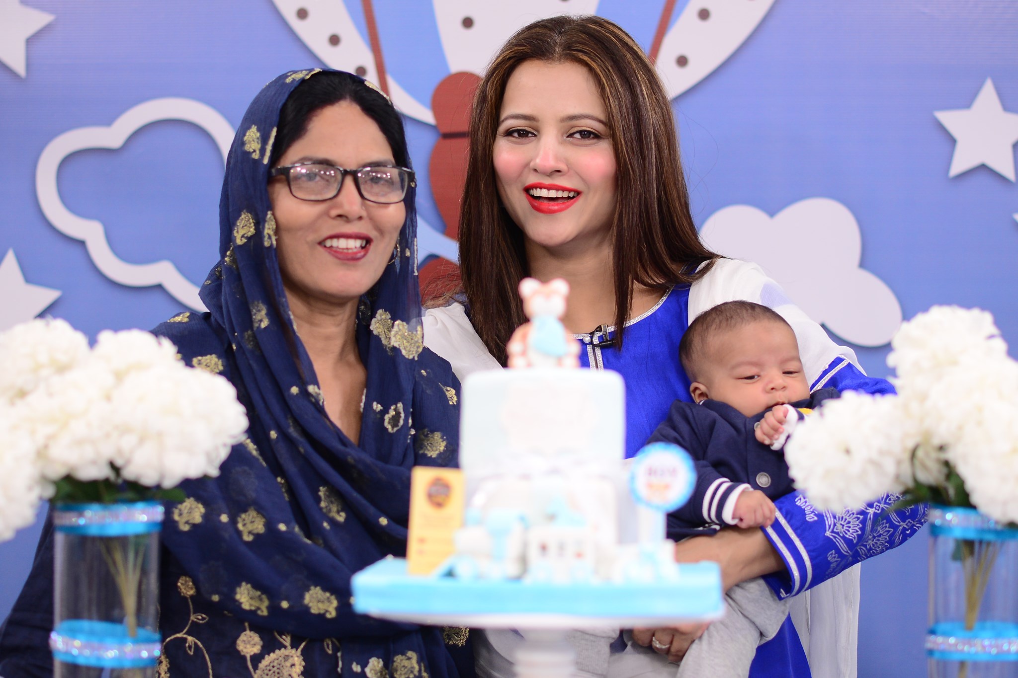 Suno Chanda Fame Mizna Waqas Baby Boy Celebration in Nida Yasir Morning Show