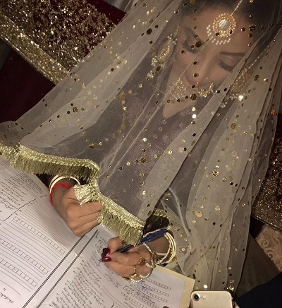 Beautiful Nikah Pictures of Actress Sanam Chaudhry