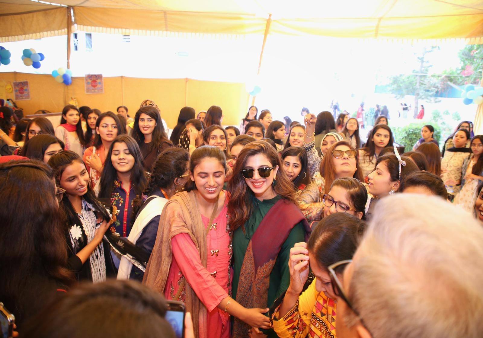 Actress Sonya Hussyn invited by An All Girls College as the Guest of Honor